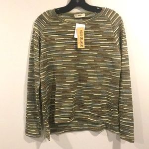 4OUR DREAMERS Shimmer Round Neck Top Size S